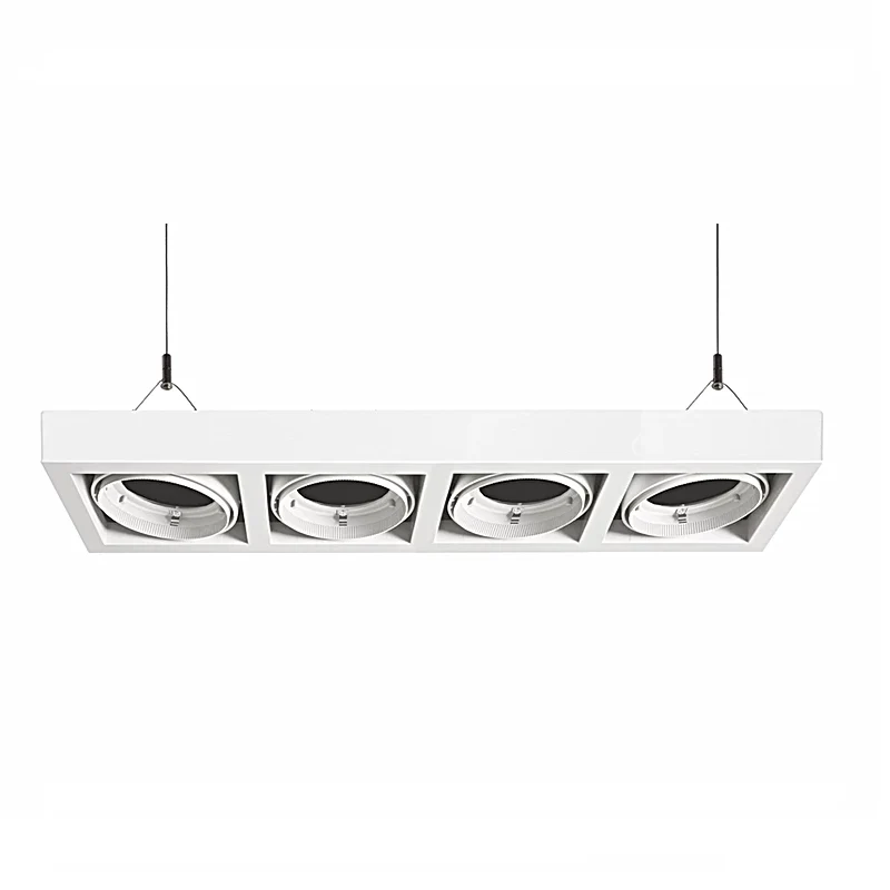 Luminario downlight LED ALPHA SUSPENDIDO IV L LED Blanco L5823-100 Magg