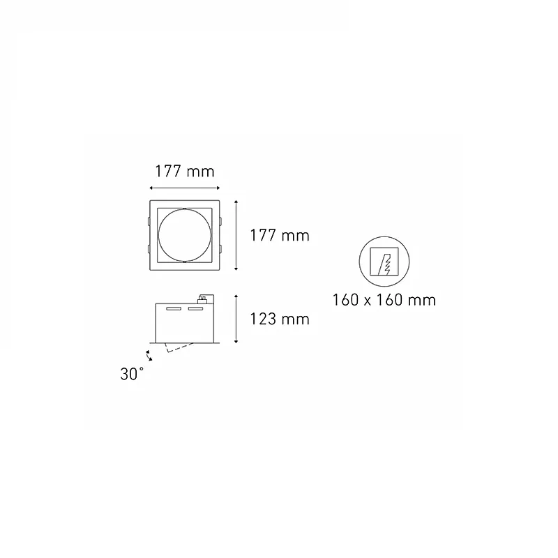 Luminario downlight LED ALPHA I LED Negro L5901-300 Magg