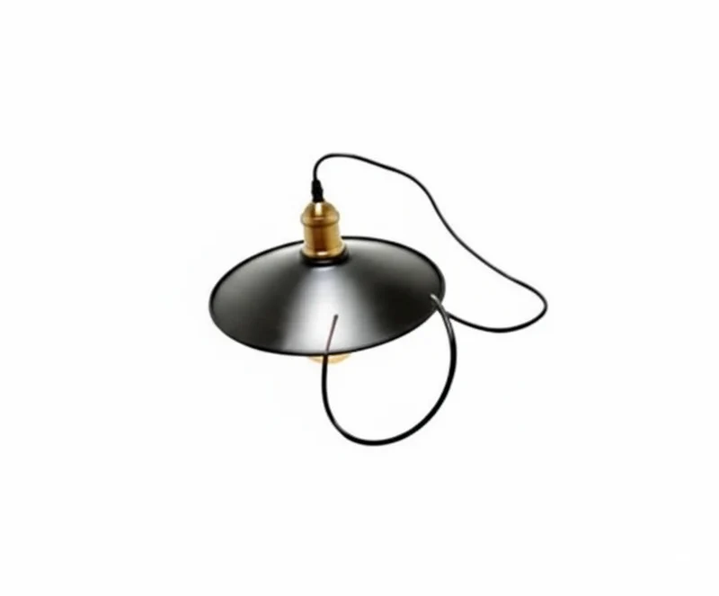 Lámpara Colgante Cónico Ébano Estilo Minimalista Industrial con Acabado Mate