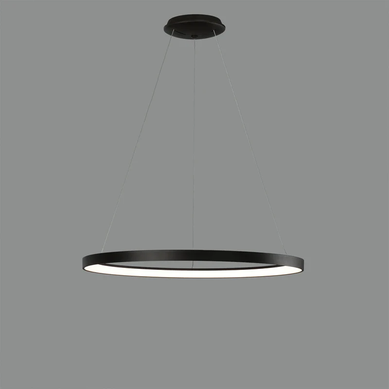 Lámpara de techo colgante ACB Grace negro texturado Ø58cm regulable C3848272NDP