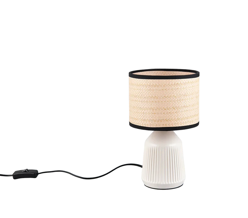 Lámpara de sobremesa cerámica Trio Formentera LED blanco mate 2700K R56801931