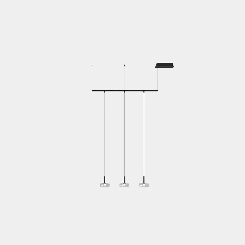 Lámpara de techo colgante LedsC4 Tubs Modular Pendant Track with 3 Ceilings