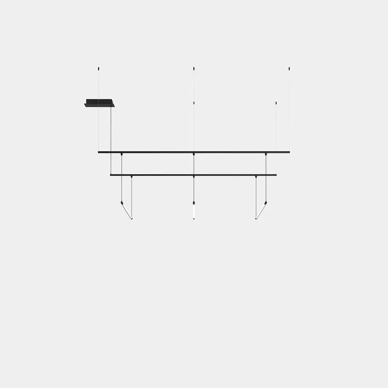 Lámpara de techo colgante LedsC4 Tubs Modular Pendant Track with 3 Lineal