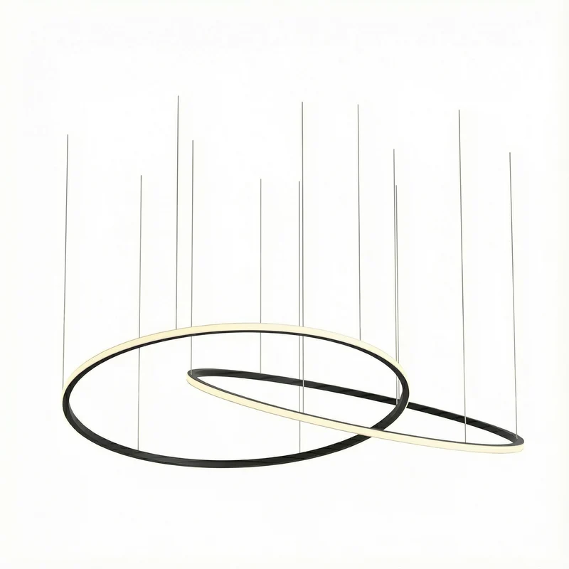 Lámpara de techo colgante LedsC4 Circular Outward 2 Rings Horizontal Recessed