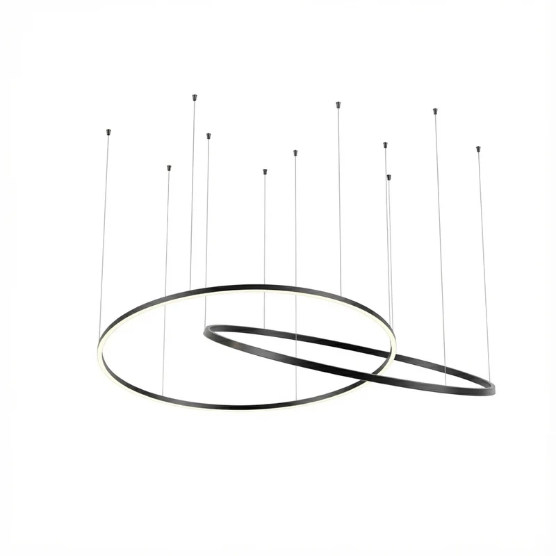 Lámpara de techo colgante LedsC4 Circular Downward 2 Rings Horizontal grande