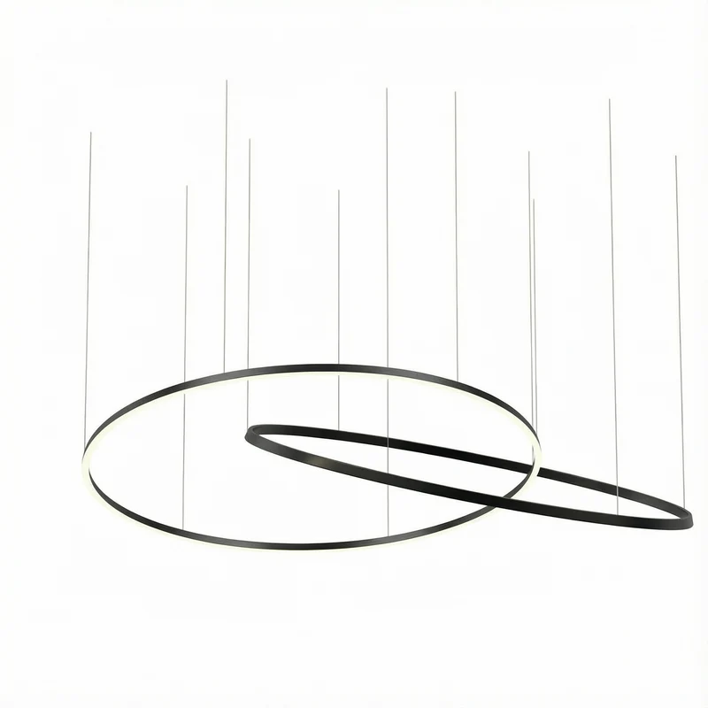 Lámpara de techo colgante LedsC4 Circular Downward 2 Rings Horizontal