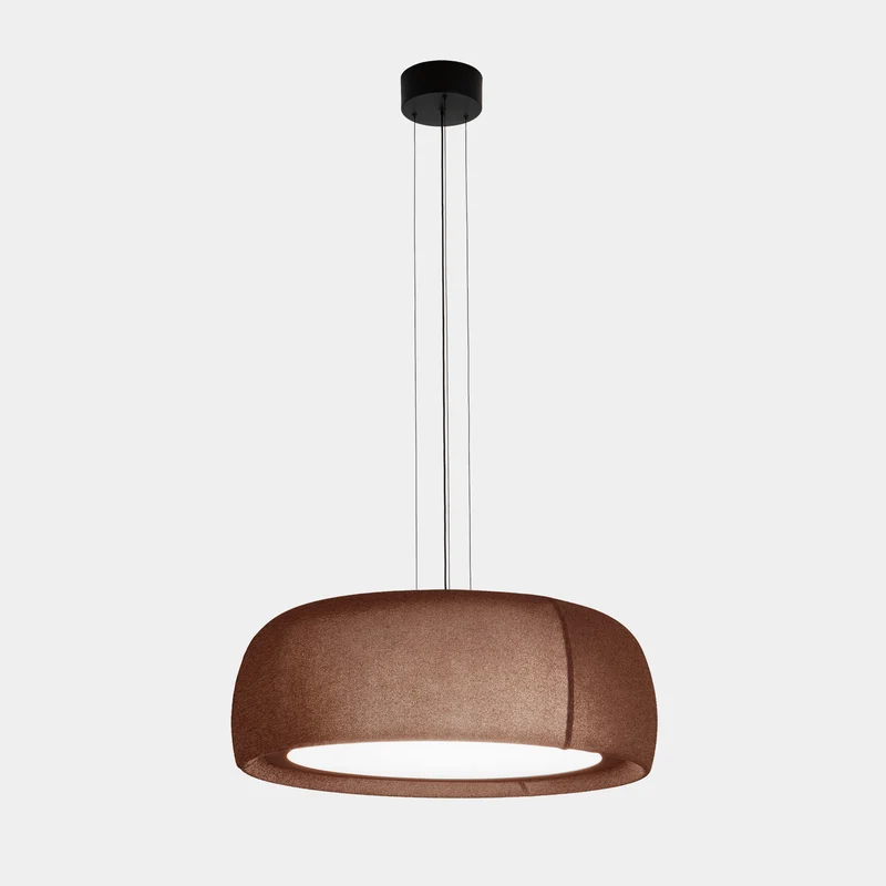 Lámpara de techo colgante LedsC4 Gong Microprisma LED acero metacrilato Ø60cm