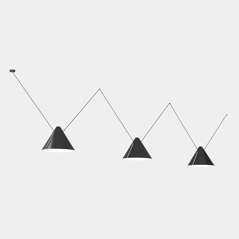 Lámpara de techo colgante LedsC4 Super Attic Conic Shape Side E27 225cm