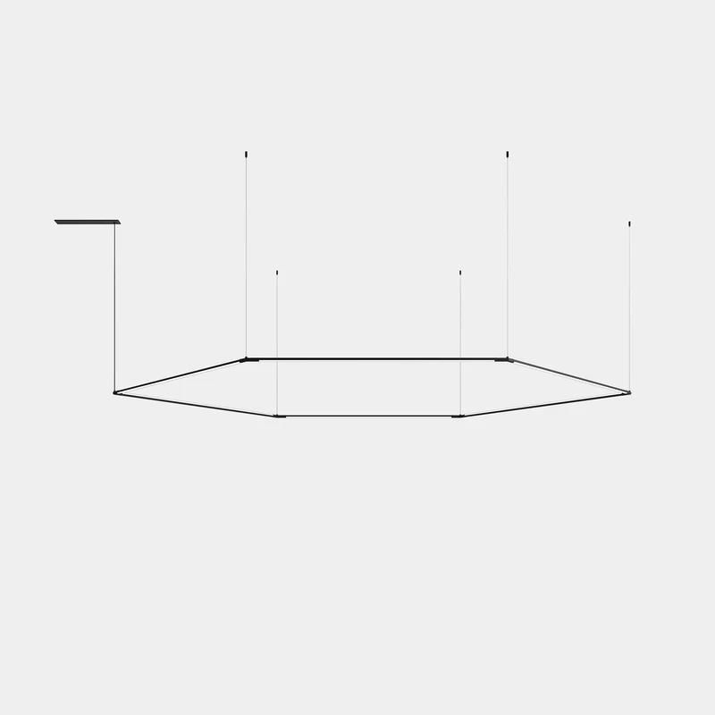 Lámpara de techo colgante LedsC4 Tubs Modular Hexagonal grande LED 90cm