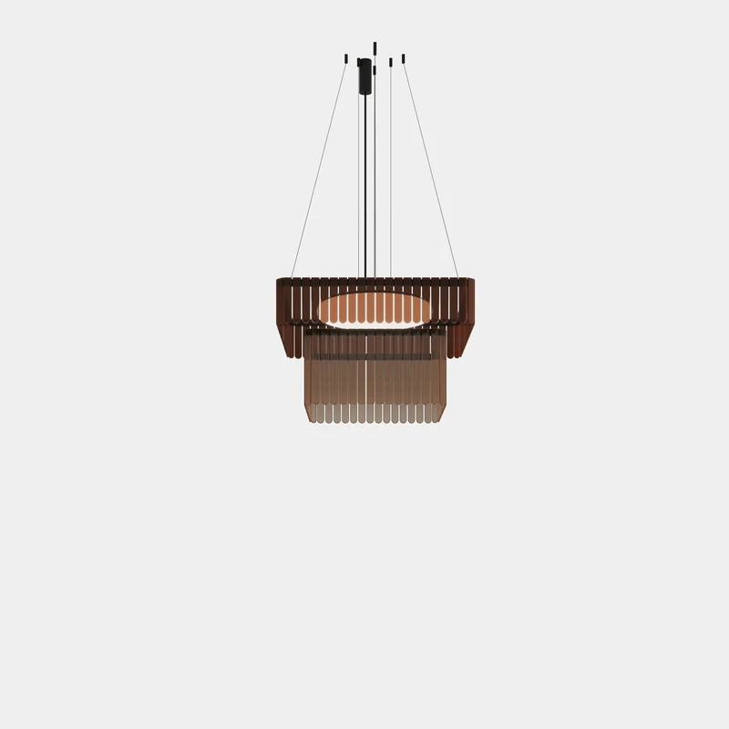 Lámpara de techo colgante LedsC4 Scarlett Square Pendant Chandelier x + x