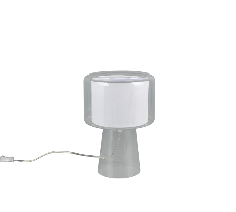 Lámpara de sobremesa Trio Rocka LED transparente 2700K 5