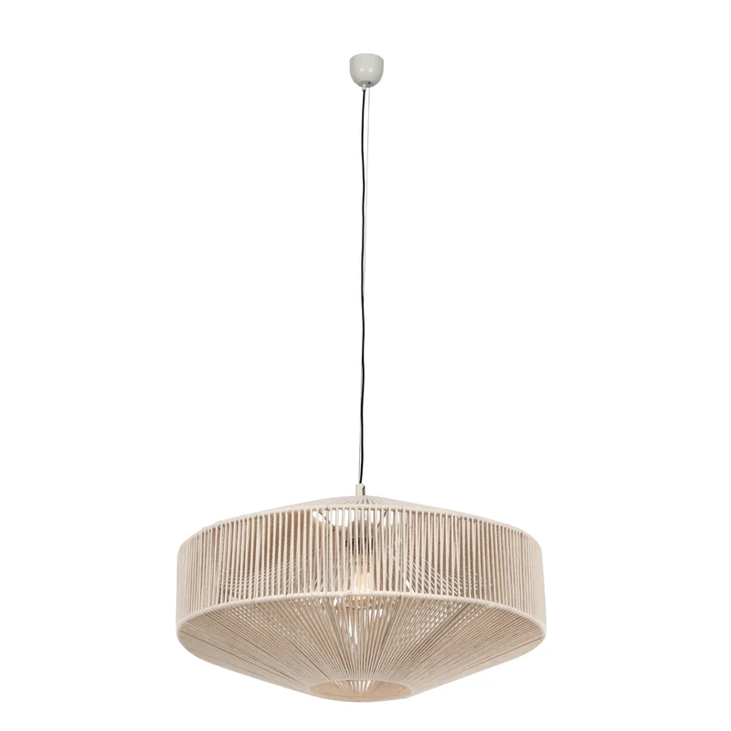 Lámpara de techo colgante Trio Svea crema 150cm 364790144