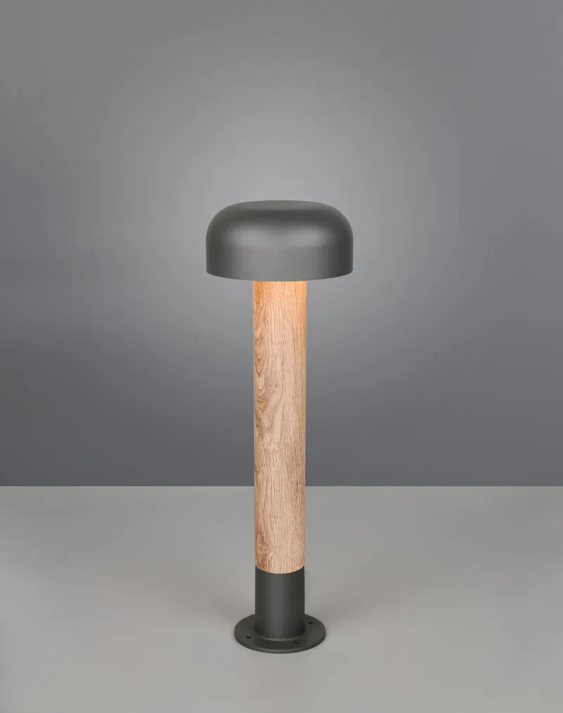 Baliza de exterior Trio Fraser imitación madera IP54 54cm 562560135