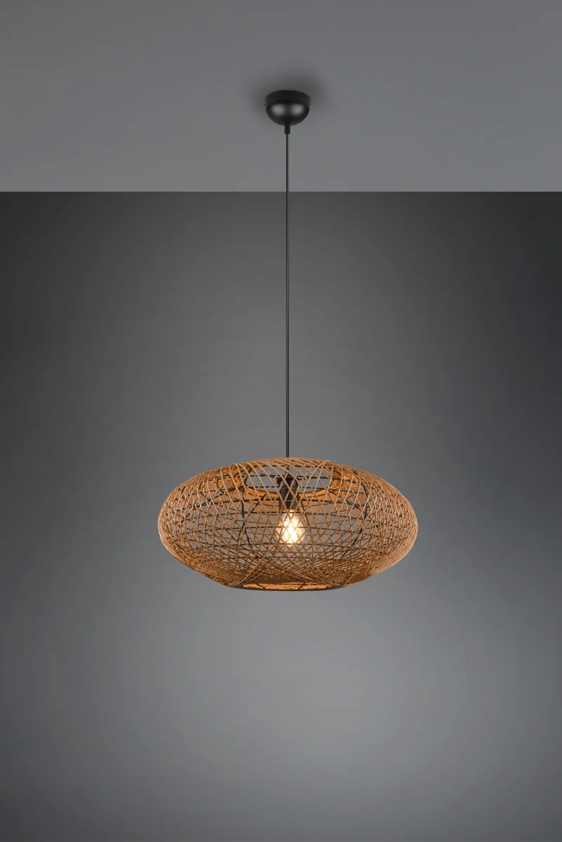 Lámpara de techo colgante Trio Hedda negro mate 150cm 312300136