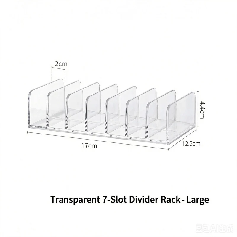 Large Clear Acrylic 7-Grid Eyeshadow Organiser