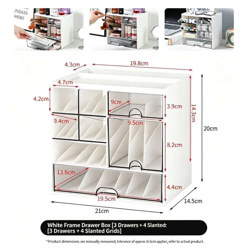 White Frame Drawer Organiser