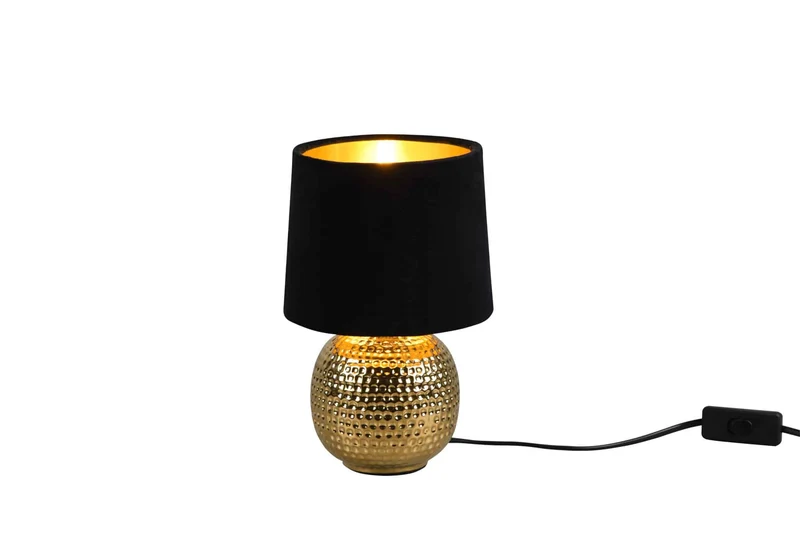Lámpara de sobremesa Trio Sophia cerámica dorado y negro y R50821002