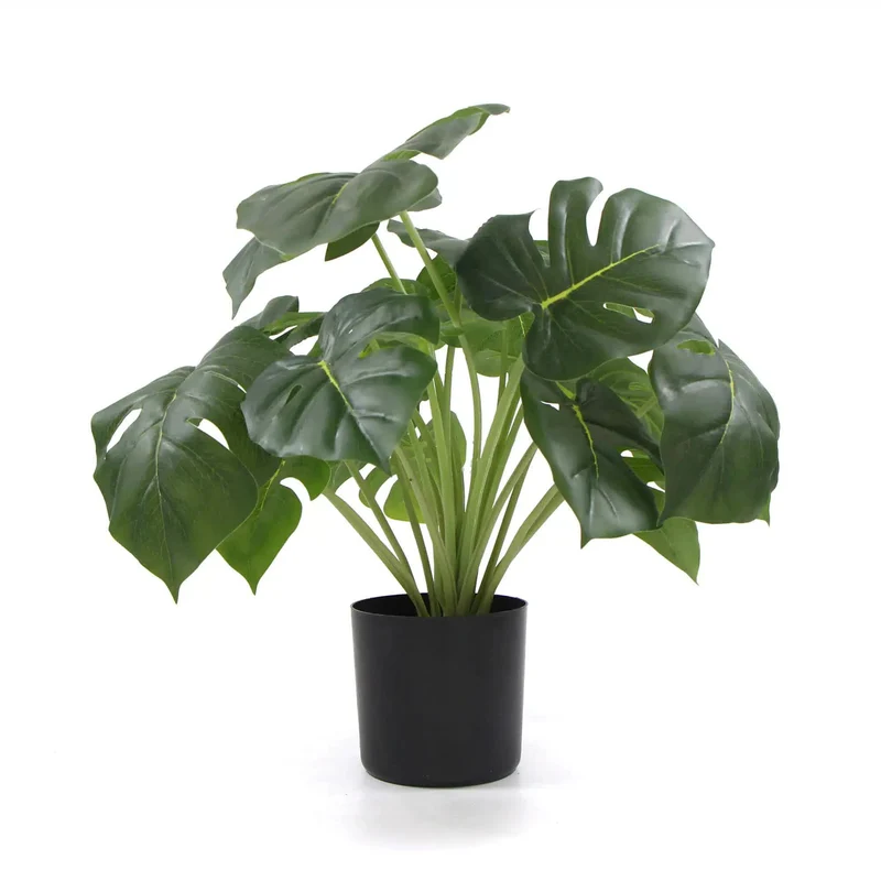 Dense Potted Artificial Monstera Deliciosa Plant