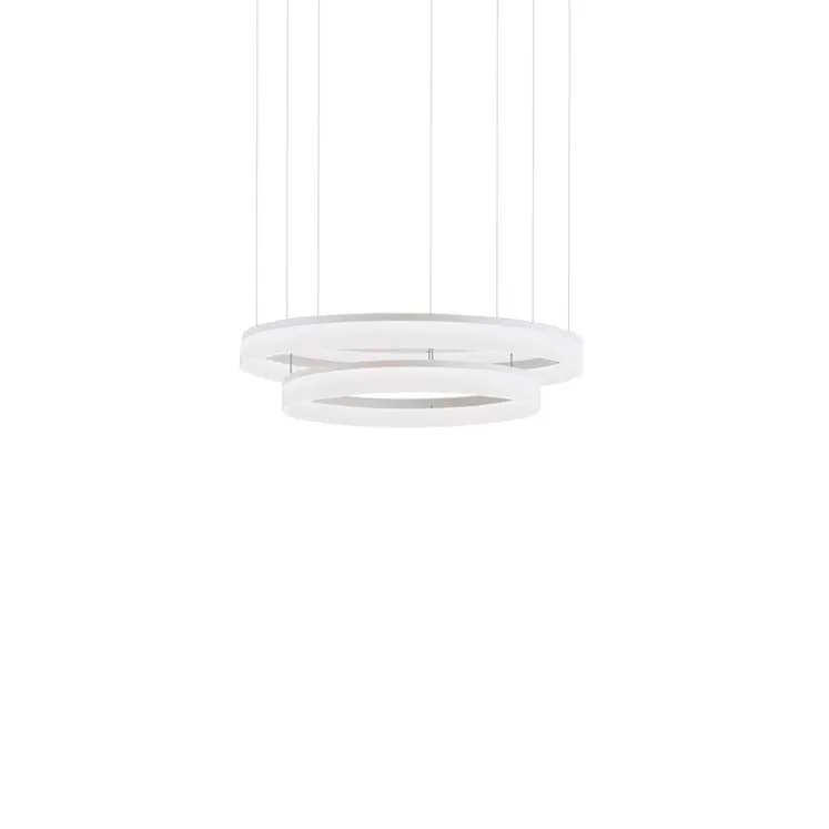 Lámpara de techo colgante LedsC4 Circ grande LED blanco matizado 3000K Ø60+Ø80cm