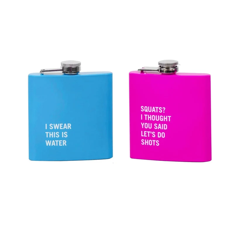 2pc Stainless Steel Hip Flask (175?ml Each)