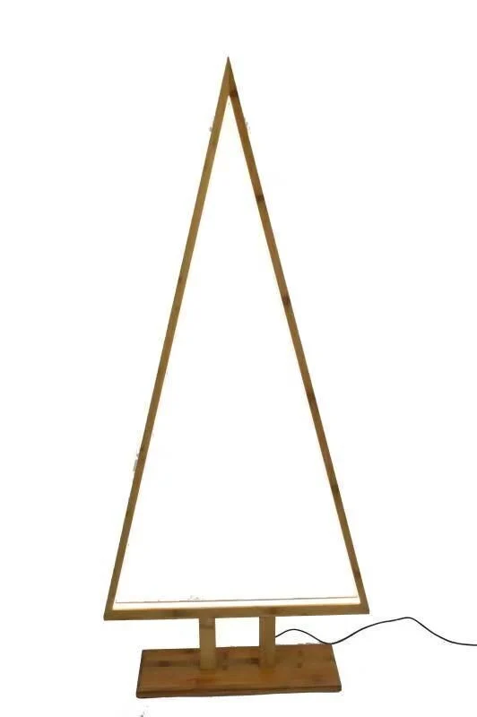Natural Extra Large Bamboo Christmas Tree LED Floor Lamp Light Xmas