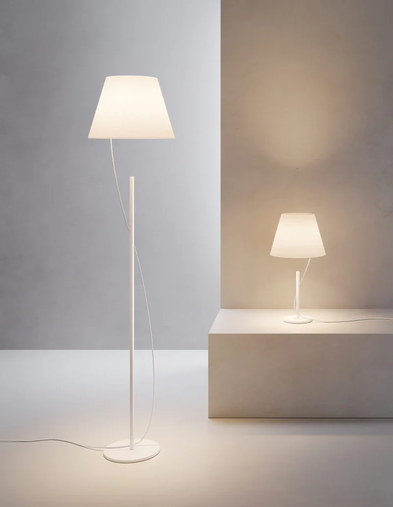 Lodes Lámpara de pie Hover blanco mate LED 2700K 18471-1027
