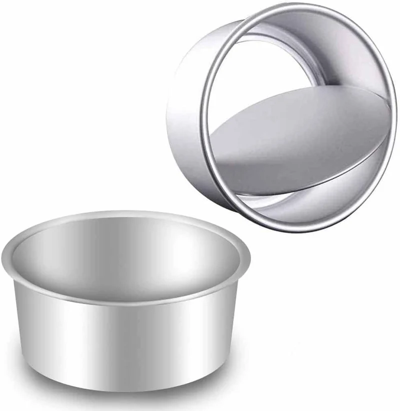 2-Pack 6-Inch Cake Pans Non-Stick Deep Aluminium Round Cake Pans