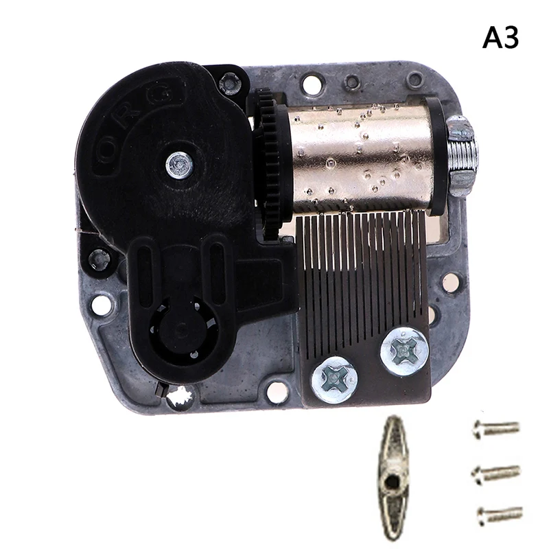 Mechanical DIY Music Box Sankyo Musical Movement + Screws + Black A3
