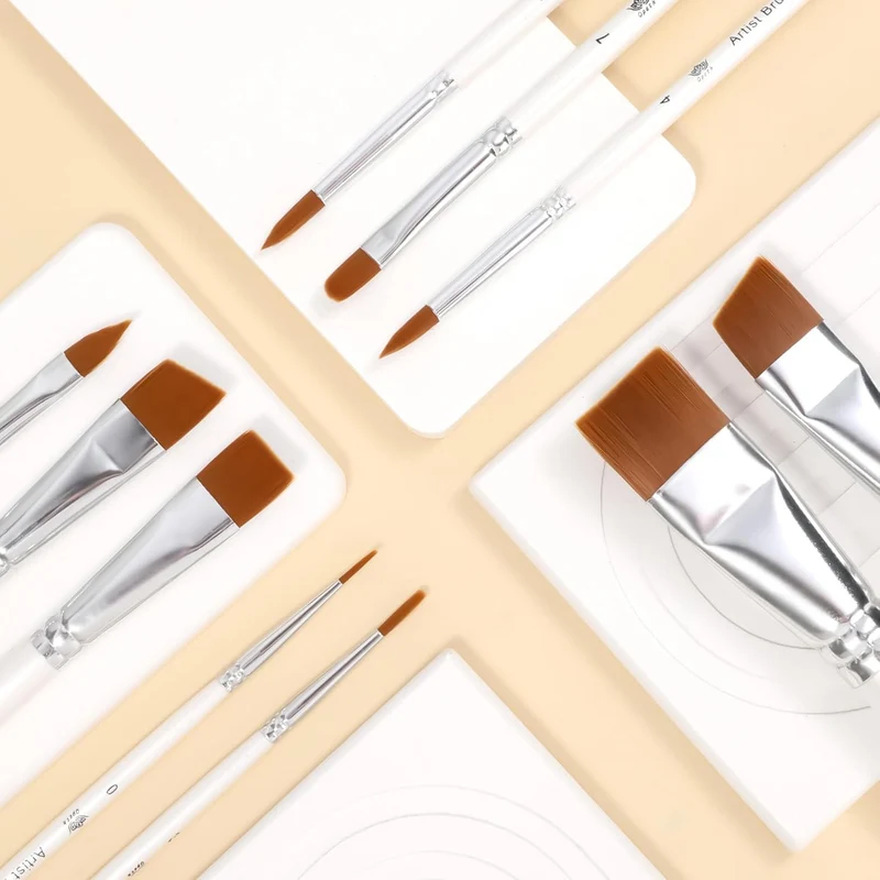 10pc Acrylic Face Paint Brush Set