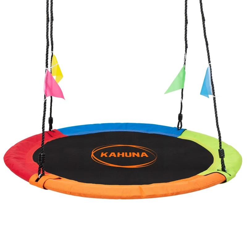 Kahuna Kids 1.2m Tree Saucer Swing Set Round 400kg With Straps Capacity