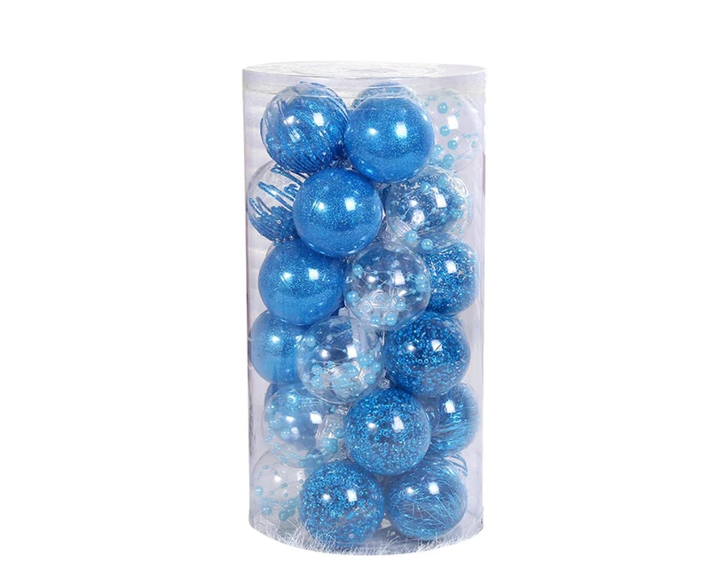 30pc Decorative DIY Tree Hanging Balls-Lake Blue 6cm