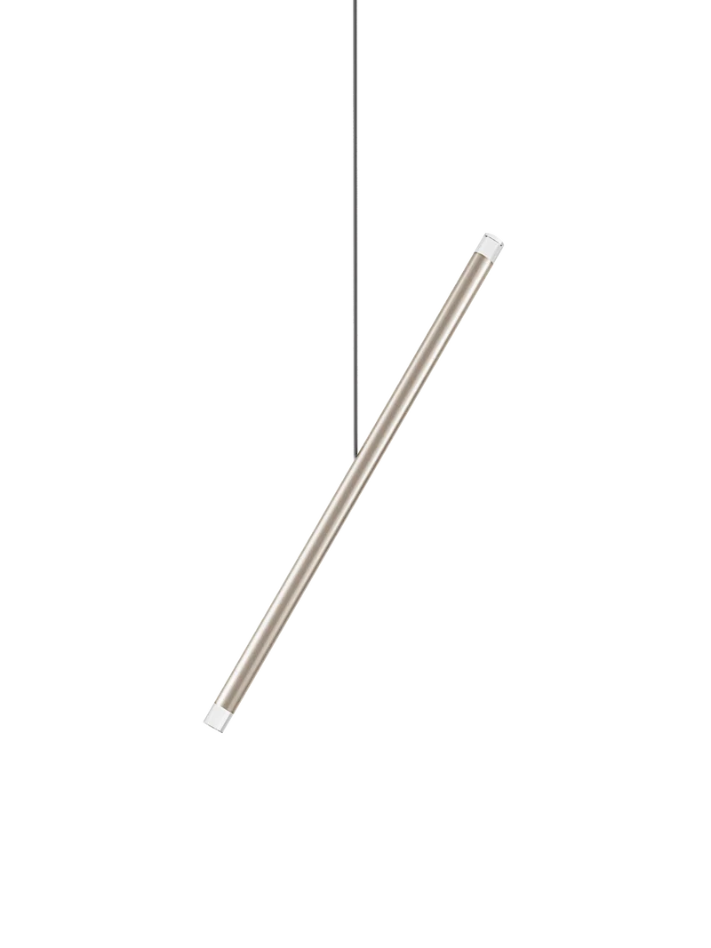 Lodes Lámpara colgante A-Tube Nano Duo Ø7cm champán mate LED 2700K 15825-4520