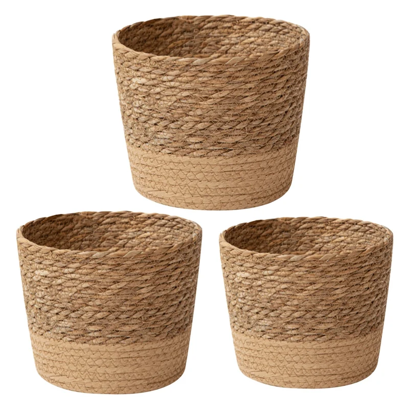 Woven Seagrass Plant Basket Style E