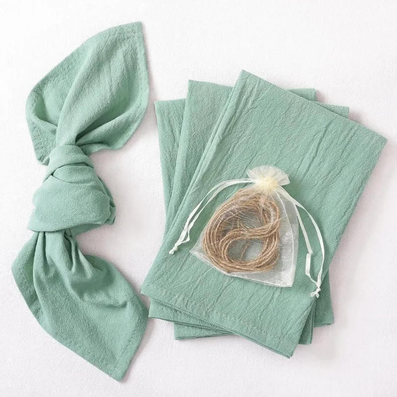 Terracotta 4pc Cotton Linen Dinner Napkins 17×17in