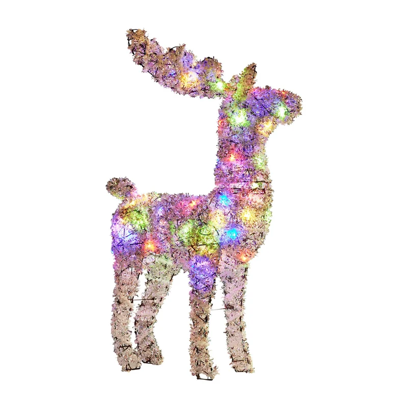 Christabelle 112cm Animated Reindeer Christmas LED Lights Yard Statue