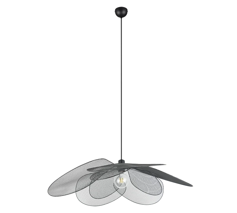 Lámpara de techo colgante Trio Fleure negro mate 150cm R36291032