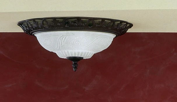 Plafón de techo Trio Rustica 2 luces óxido Ø38cm 6102021-24