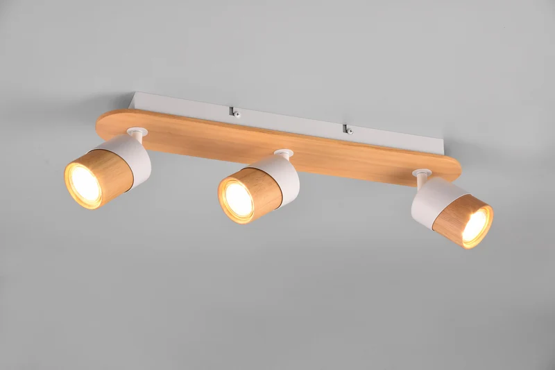 Foco Trio Aruni 3 luces madera 48cm 801100331