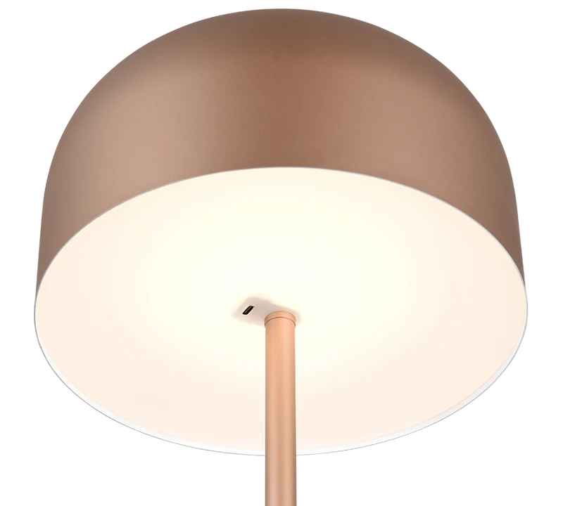 Lámpara de pie Trio Jeff LED marrón café táctil 3000K 147cm R