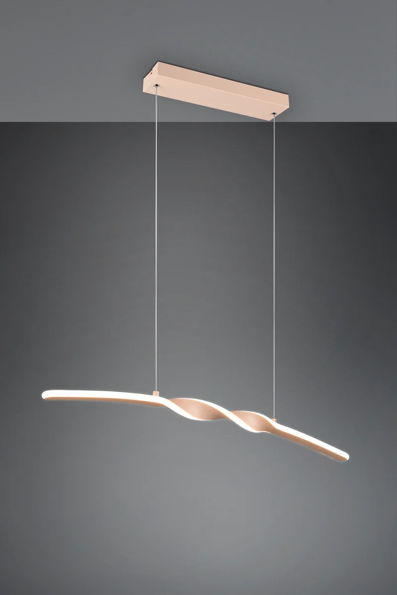 Lámpara de techo colgante Trio Ginko LED sand 3000K 150cm R