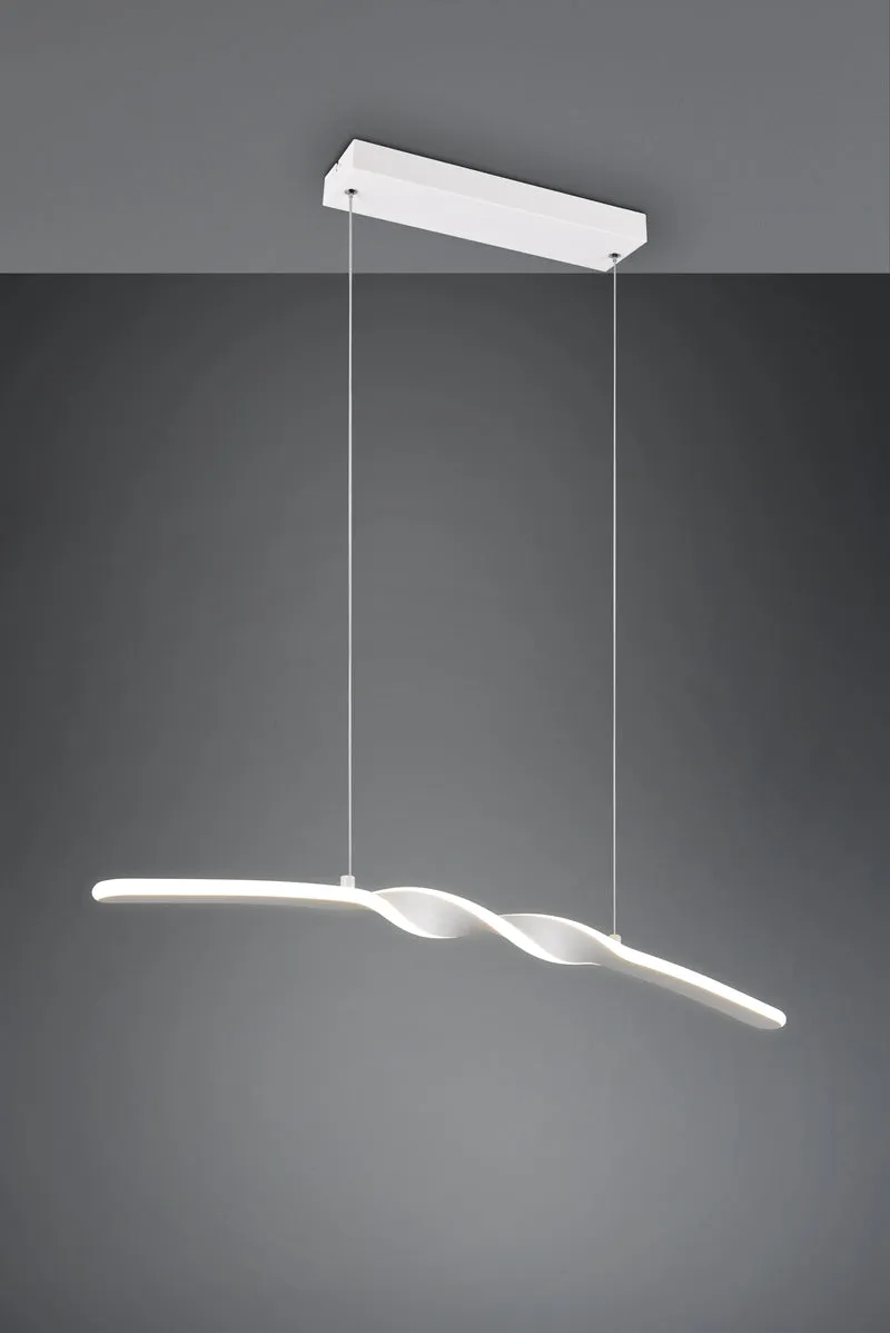 Lámpara de techo colgante Trio Ginko LED blanco mate 4000K 150cm R