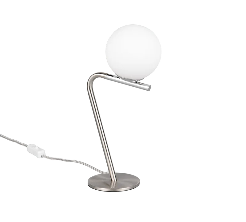 Lámpara de sobremesa Trio Flaming LED níquel mate 3000K 31cm 5