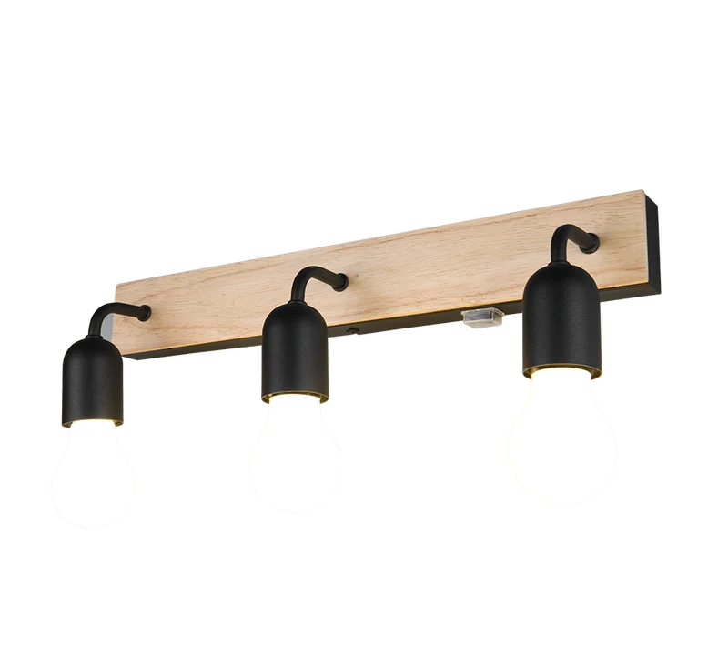 Aplique de baño Trio Arturo LED madera 3000K IP44 2