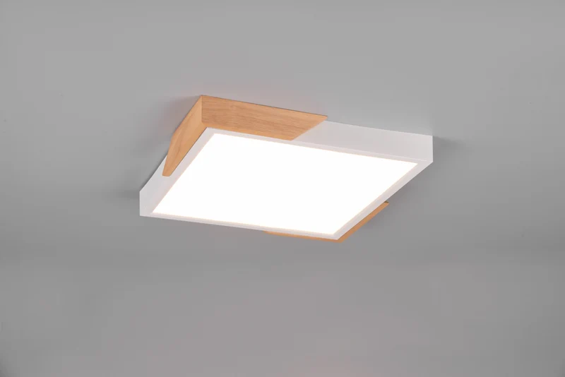 Plafón de techo Trio Meta LED blanco mate 3000K 31,5cm R