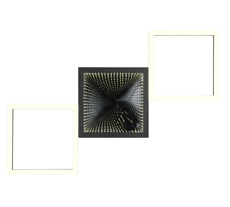 Plafón de techo Trio Gelo LED negro mate 3000K 66cm R