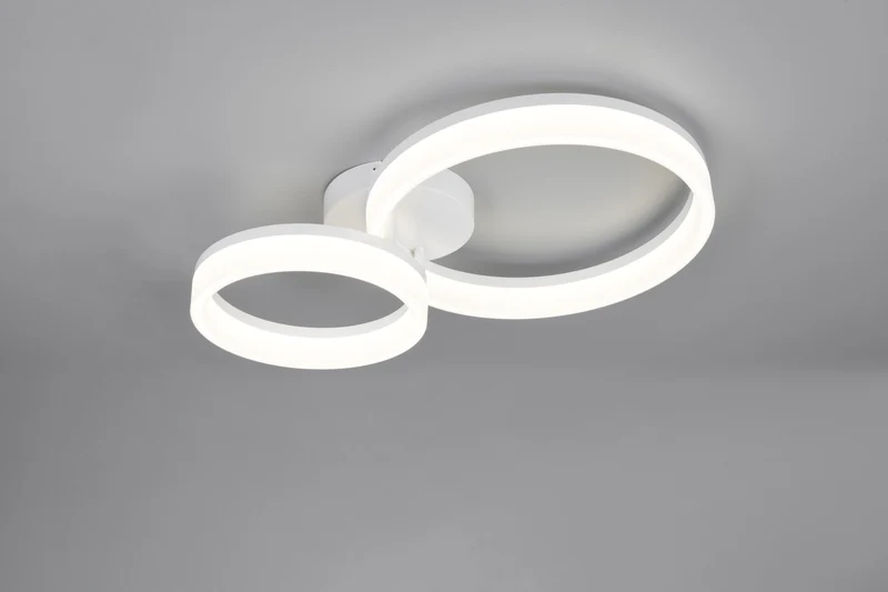 Plafón de techo Trio Scope LED blanco mate 4000K 51cm R