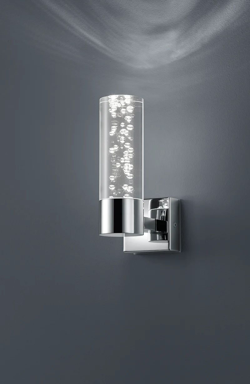 Aplique de baño Trio Bolsa LED cromo 3000K regulable IP44 2