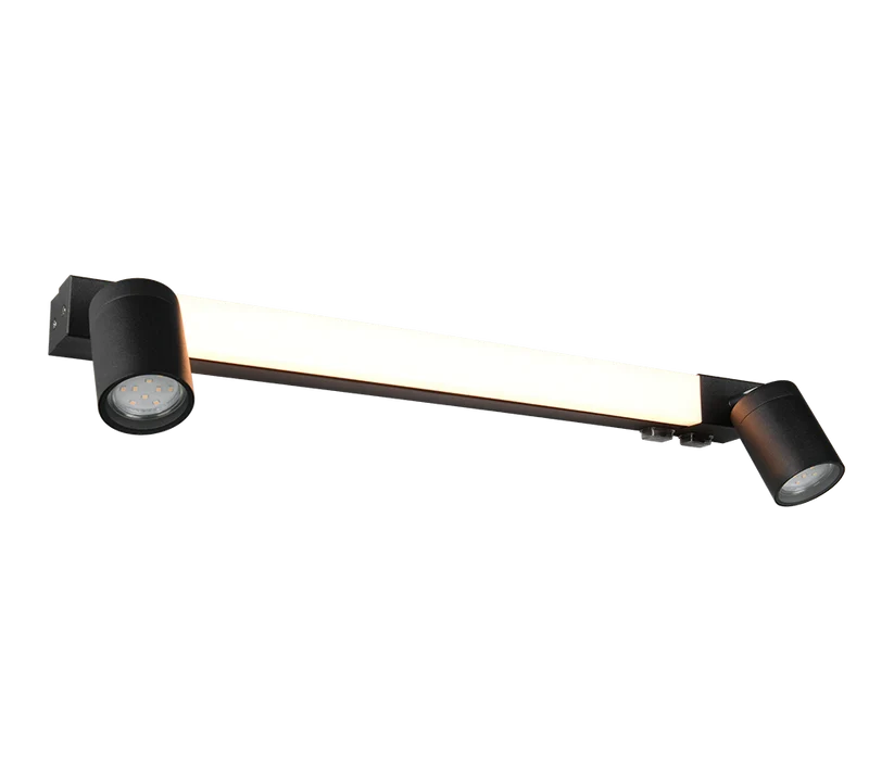 Aplique de baño Trio Enrico LED negro mate IP44 2