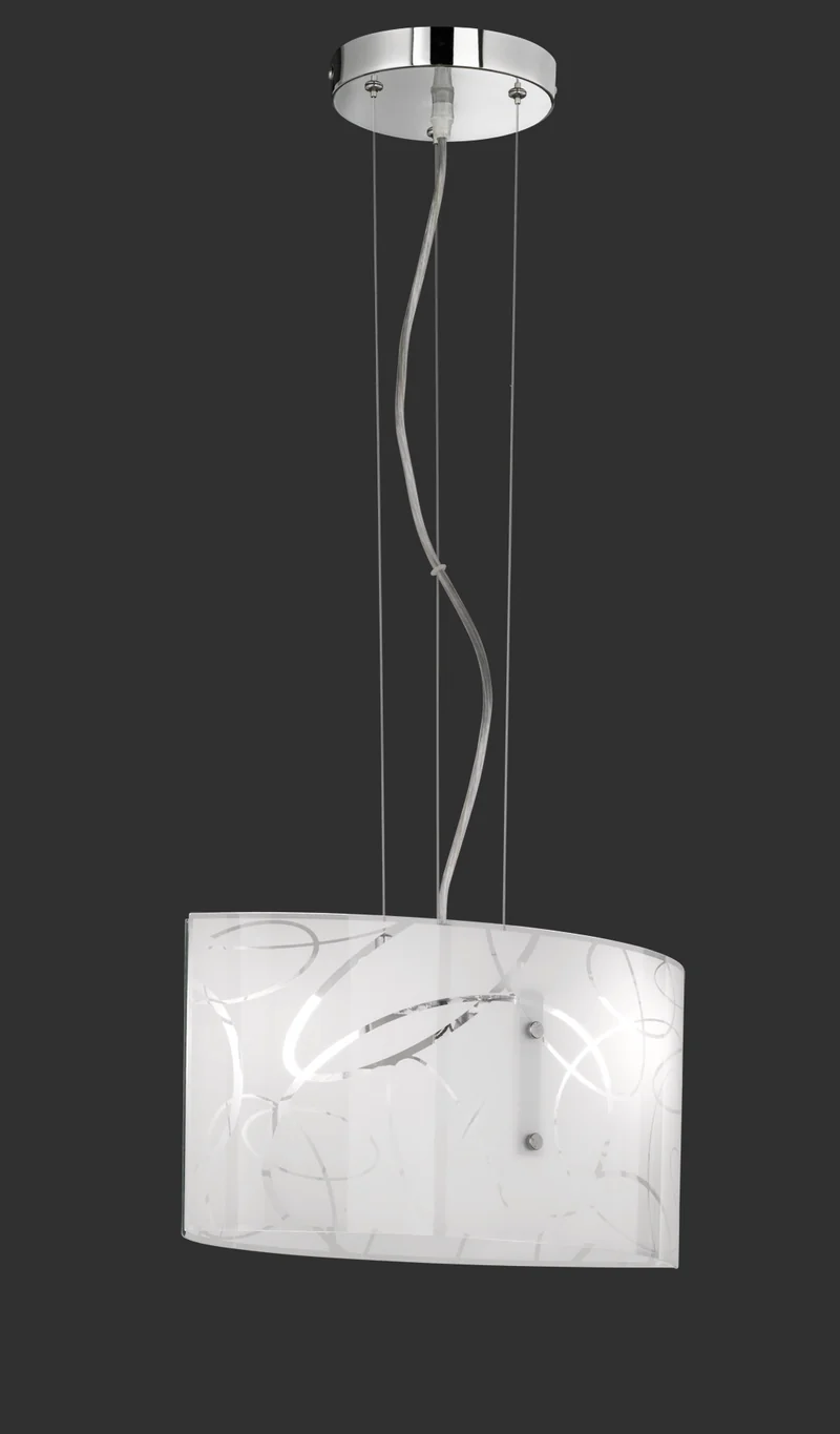 Lámpara de techo colgante Trio Spirelli 2 luces blanco 150cm 304400201