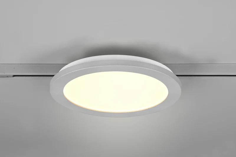 Plafón de techo Trio DUOline LED titan 3000K regulable Ø26cm